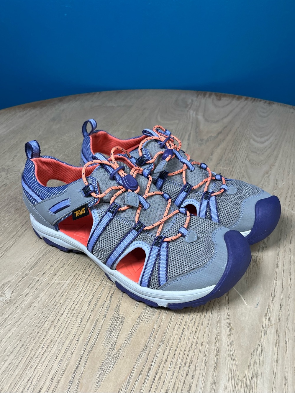 TEVA Kid’s Manatee Sport Sandals Closed Toe Water Shoes Size 5 Outdoor Hiking
